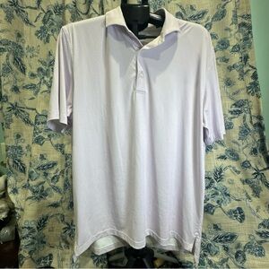 TURTLESON polo shirt purple men L micro floral